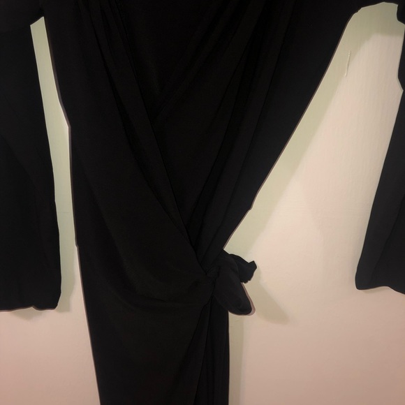 Norma Kamali Black wrap dress Size 2xl - Picture 4 of 6